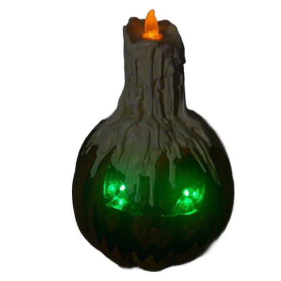 Halloween Melting Candle Glow Pumpkin Light-Up Jack-O’-Lantern - Picture 3 of 3